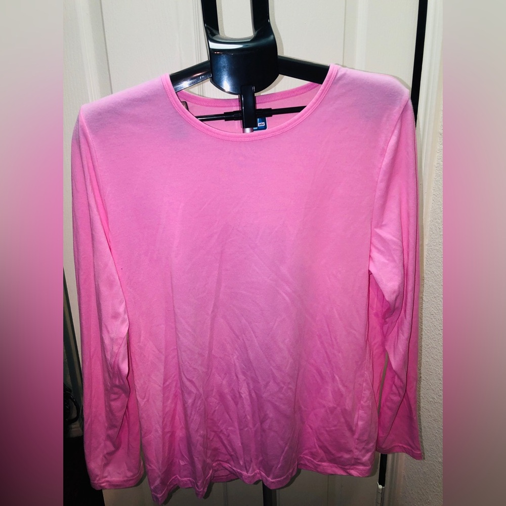 Ada Pink Long-Sleeve Crewneck Tee